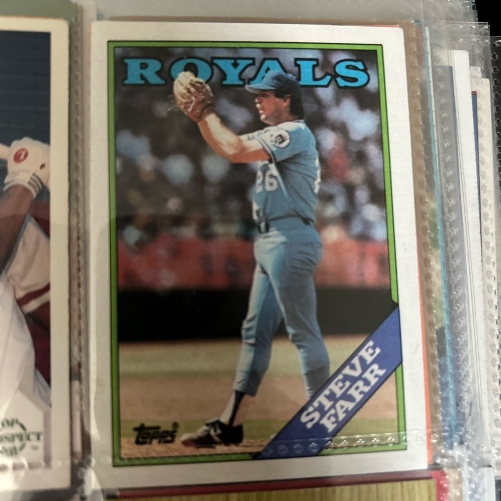 Steve Farr Royals Baseball Card